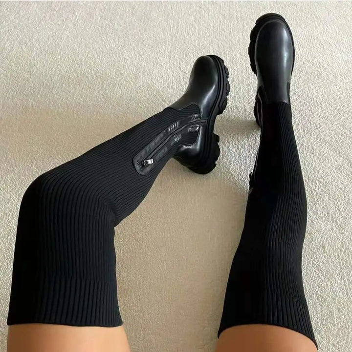 Ladies high sock winter boots