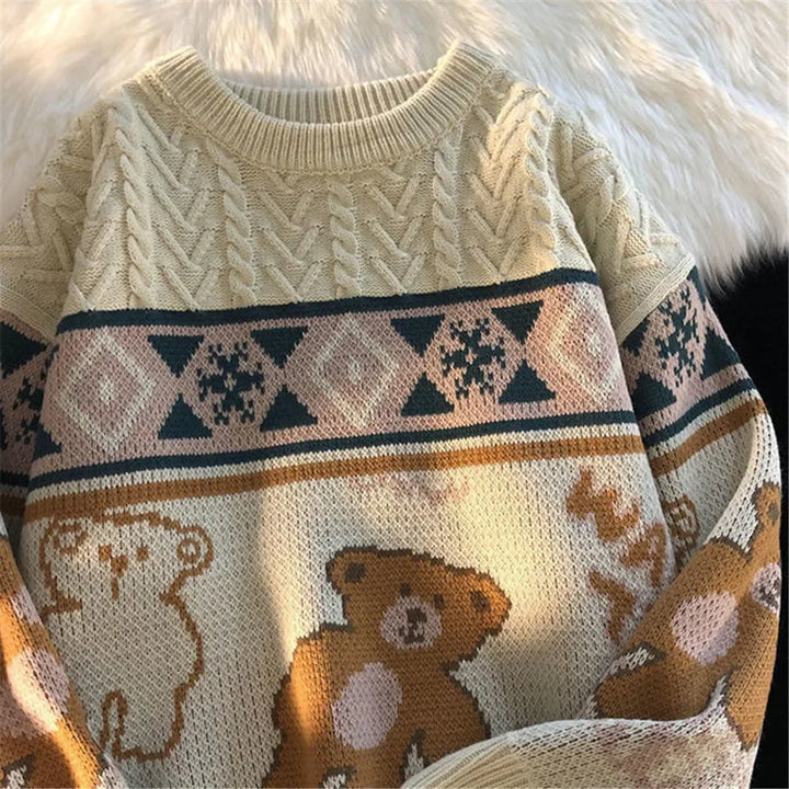 Cosy teddy beer Christmas jumper for women