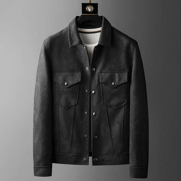 Men's suede-look autumn jacket