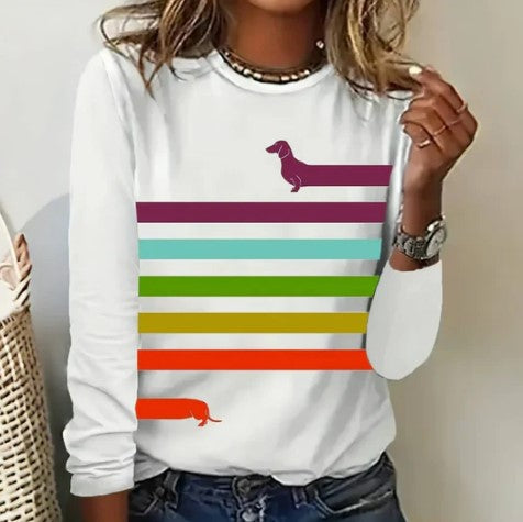 Women's long sleeve dachshund shirt