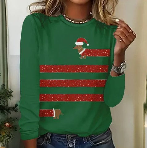 Women's long sleeve dachshund shirt