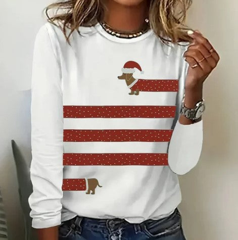 Women's long sleeve dachshund shirt