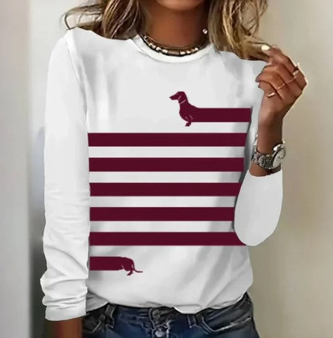 Women's long sleeve dachshund shirt