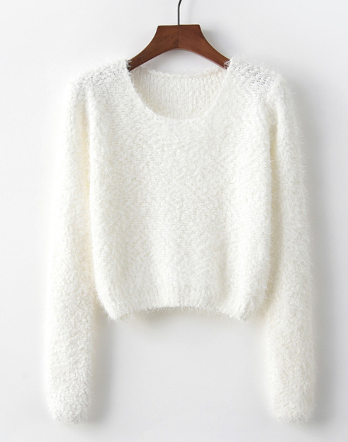 Ladies knitted long sleeve jumper