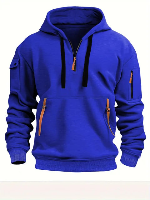 Men's half-zip sports hoodie