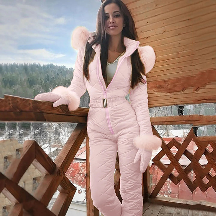 Elegant winter ski jumpsuit for women