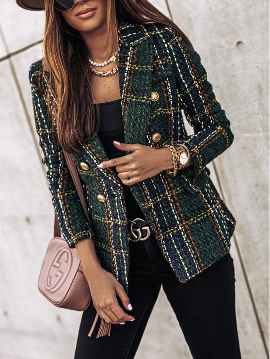 Chic Checked ladies blazer