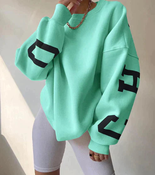 Sweatshirts with side print for women