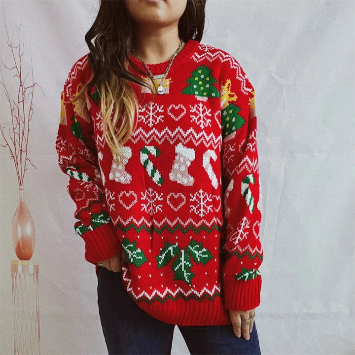 Women's warm winter Christmas jumper