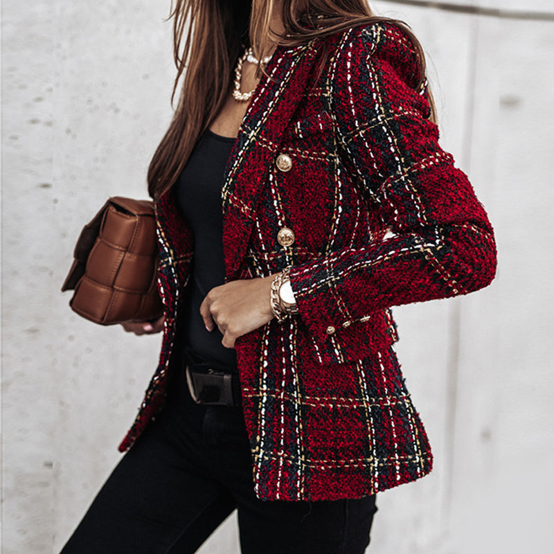 Chic Checked ladies blazer