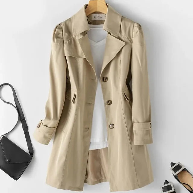 Single-breasted women's trench coat