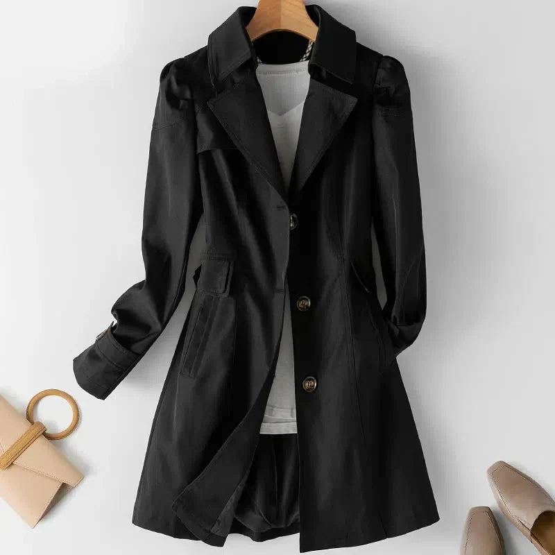 Single-breasted women's trench coat