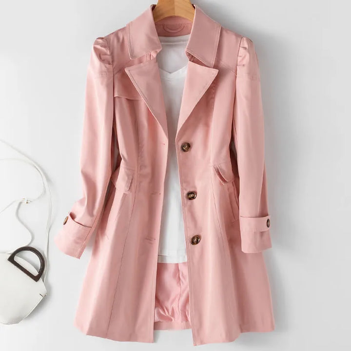 Single-breasted women's trench coat