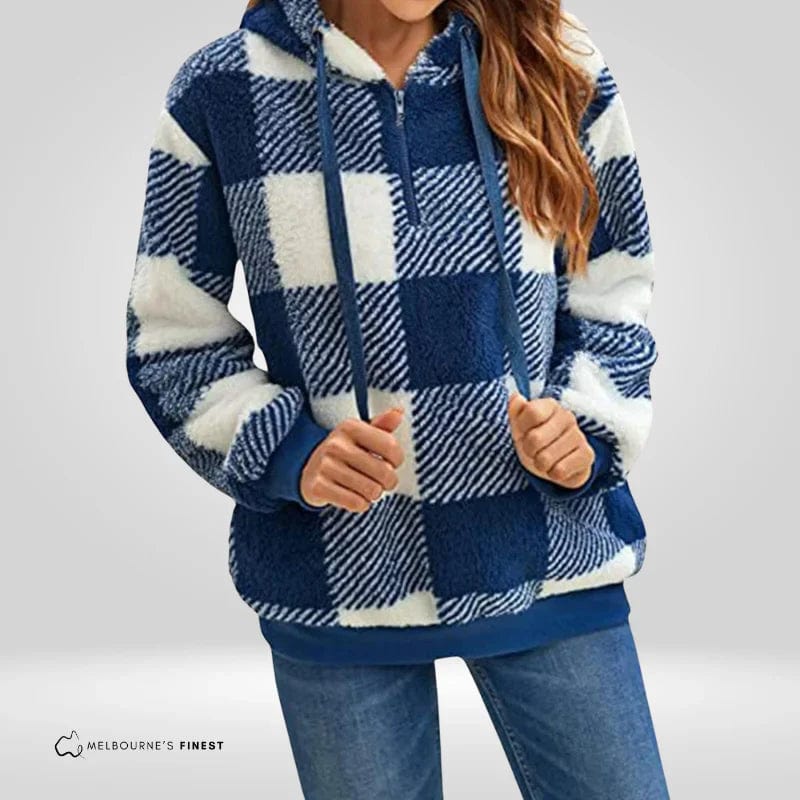 Elegant Women's Sweater With Half Zipper