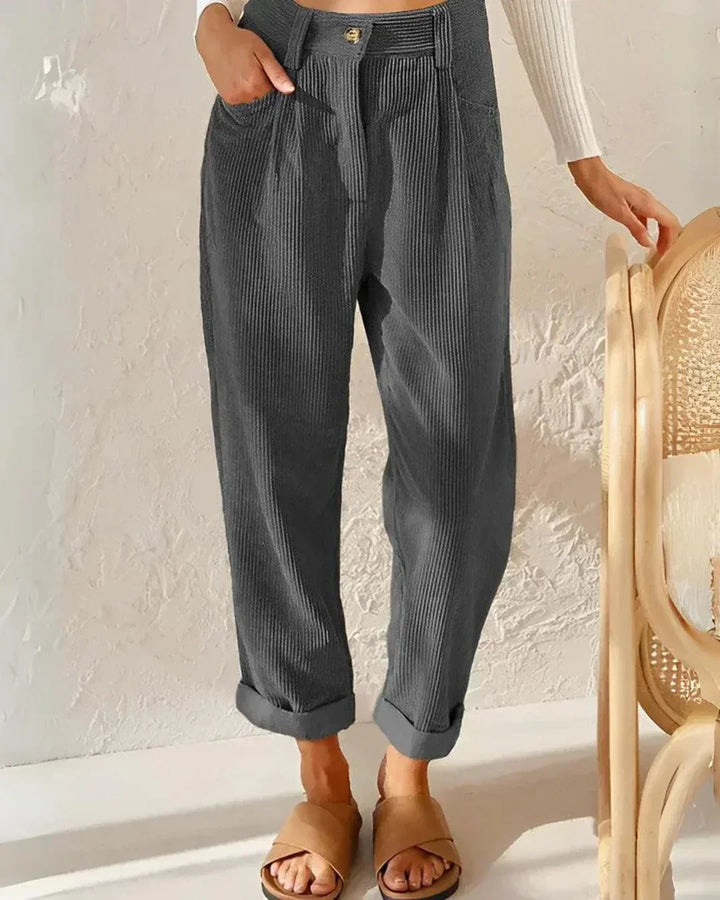 Elegant corduroy trousers for women