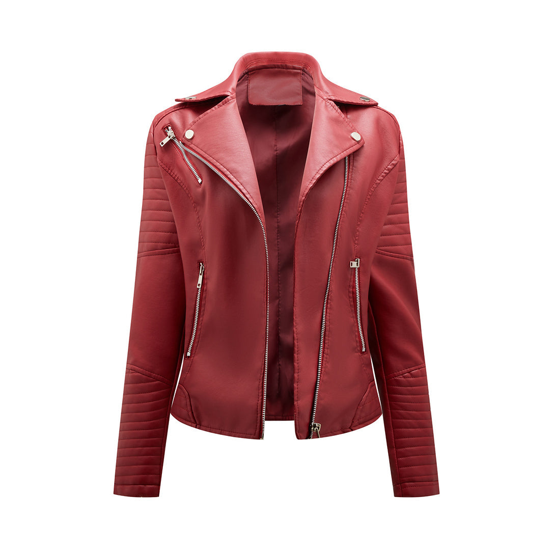 Stylish ladies leather jacket