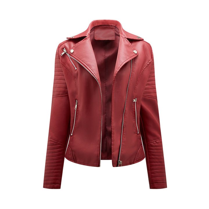 Stylish ladies leather jacket