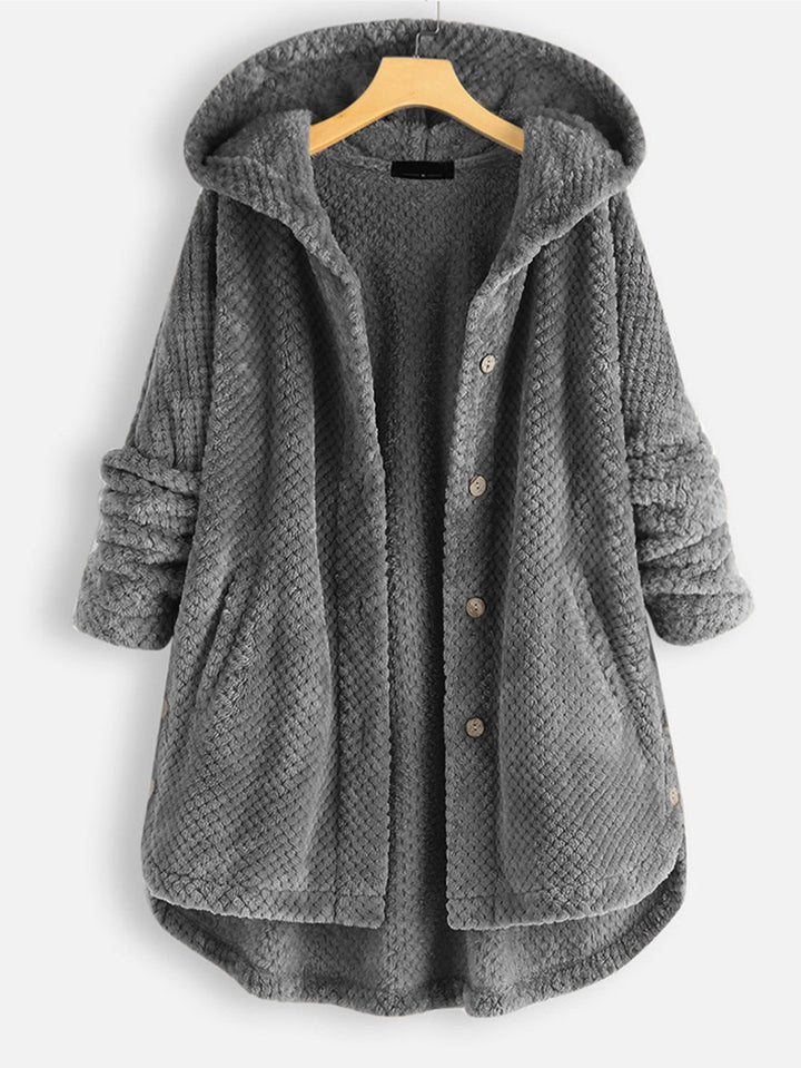 Ladies hooded winter cardigan