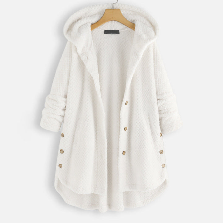 Ladies hooded winter cardigan