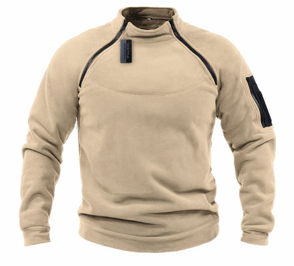 Double-sided plush jumper for men