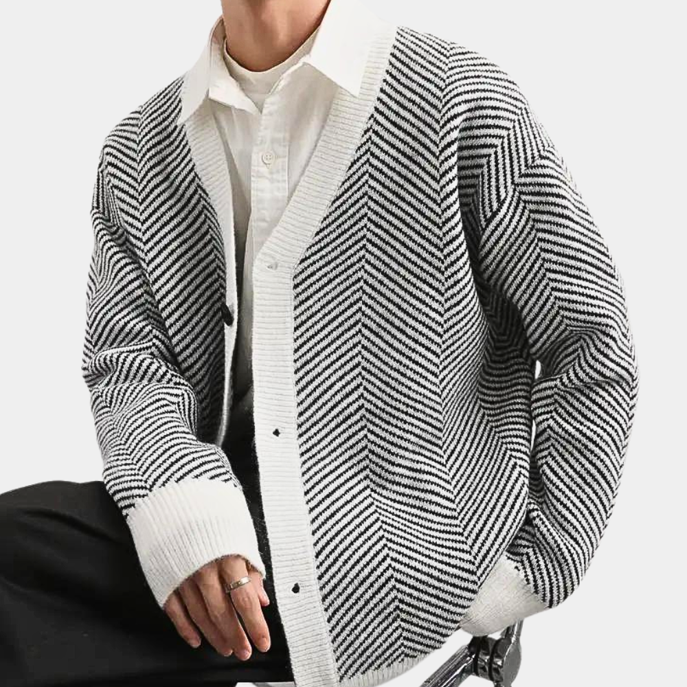 Trendy knitted cardigan for men