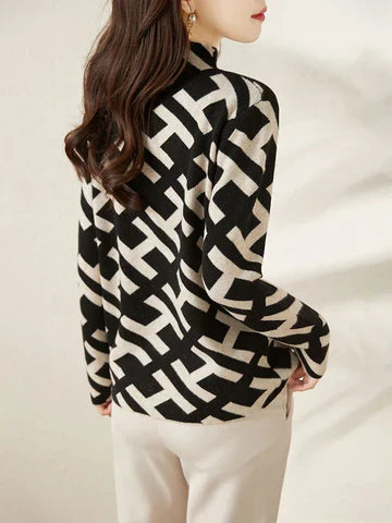 Women's Elegant Geometric Sweatshirt