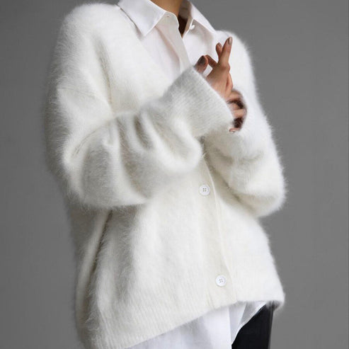 Fluffy cardigan for women