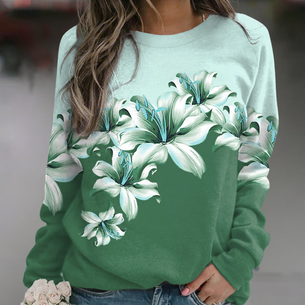 Women's floral print jumper