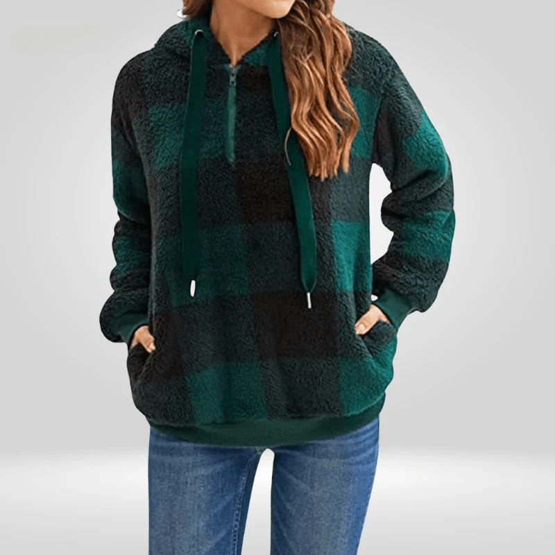 Elegant Women's Sweater With Half Zipper