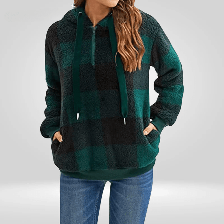 Elegant Women's Sweater with Half-Zip