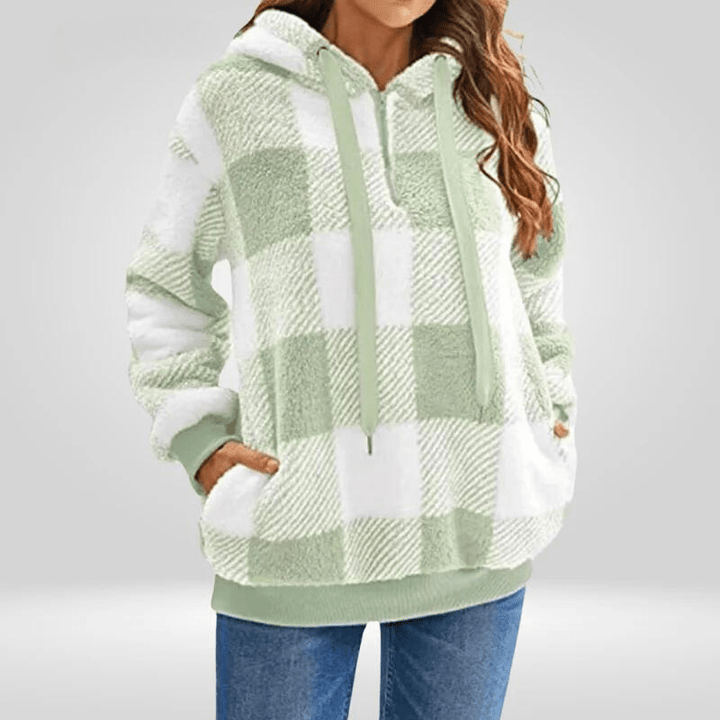 Elegant Women's Sweater With Half Zipper