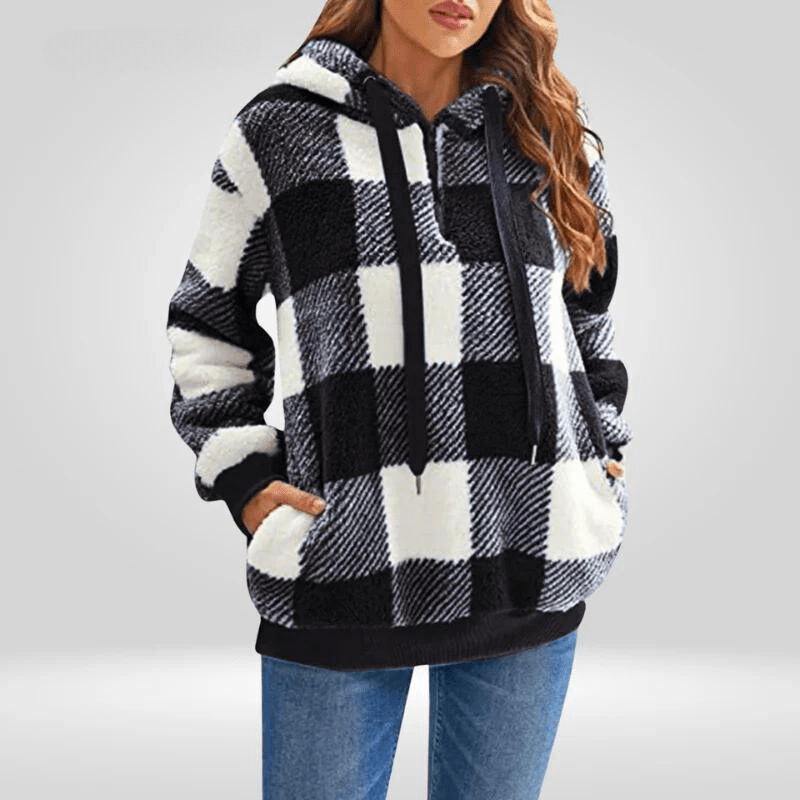 Elegant Women's Sweater With Half Zipper