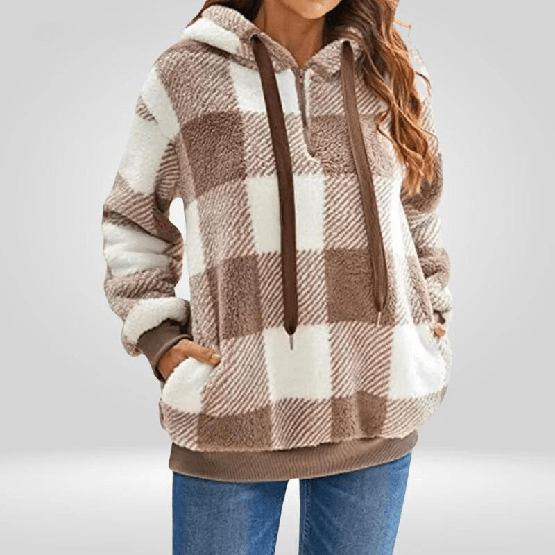 Elegant Women's Sweater With Half Zipper