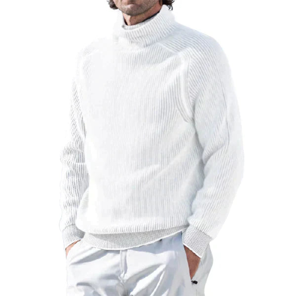 Men's Sweater with Warm Neck