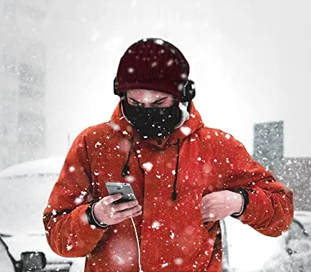 Warm winter hat with ear muffs men