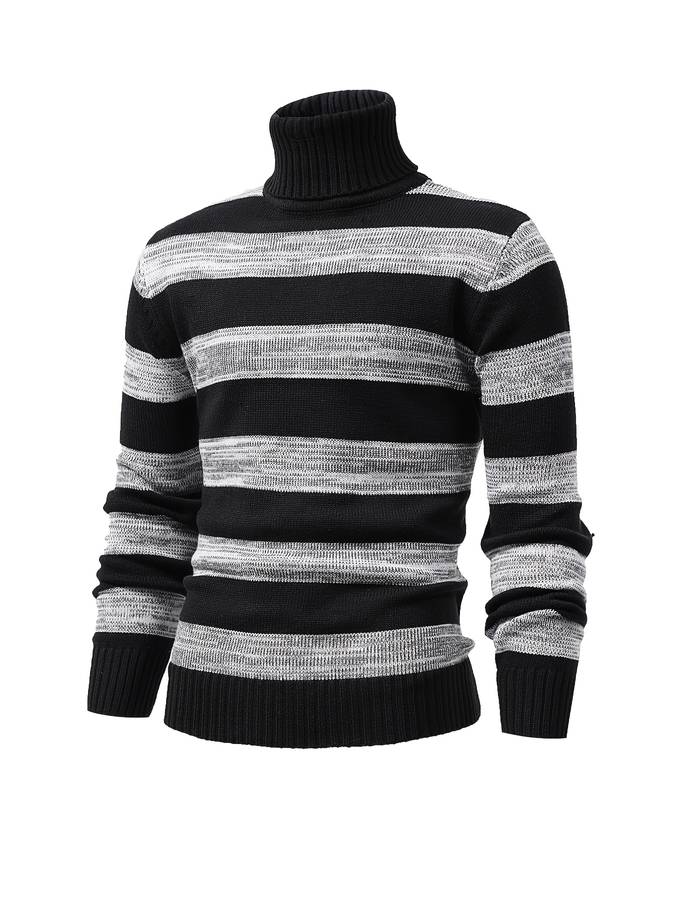 Striped turtleneck for men