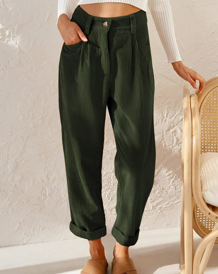 Elegant corduroy trousers for women