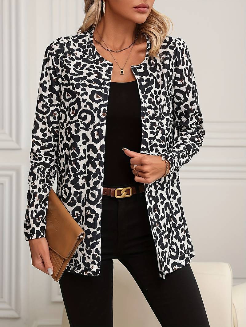 Stylish leopard blazer for women