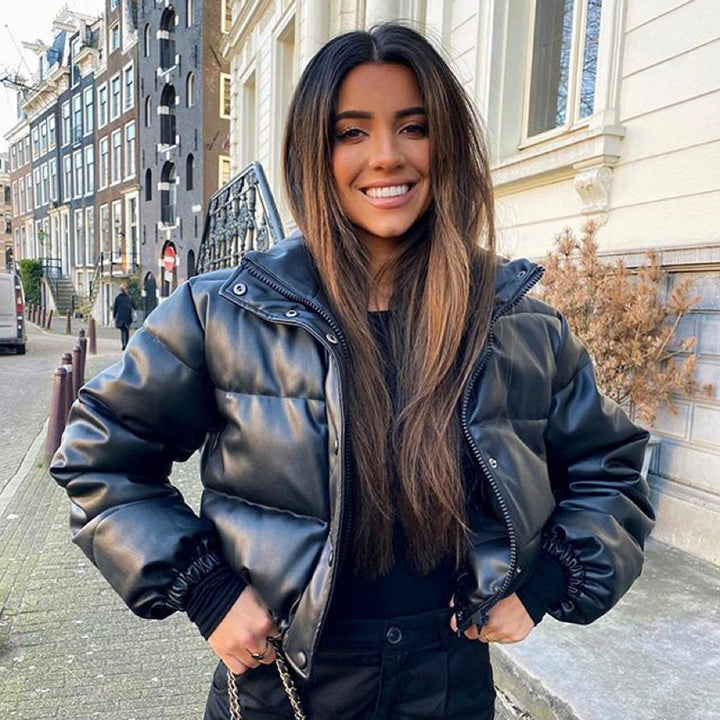 Black Ladies' Puffer Jacket