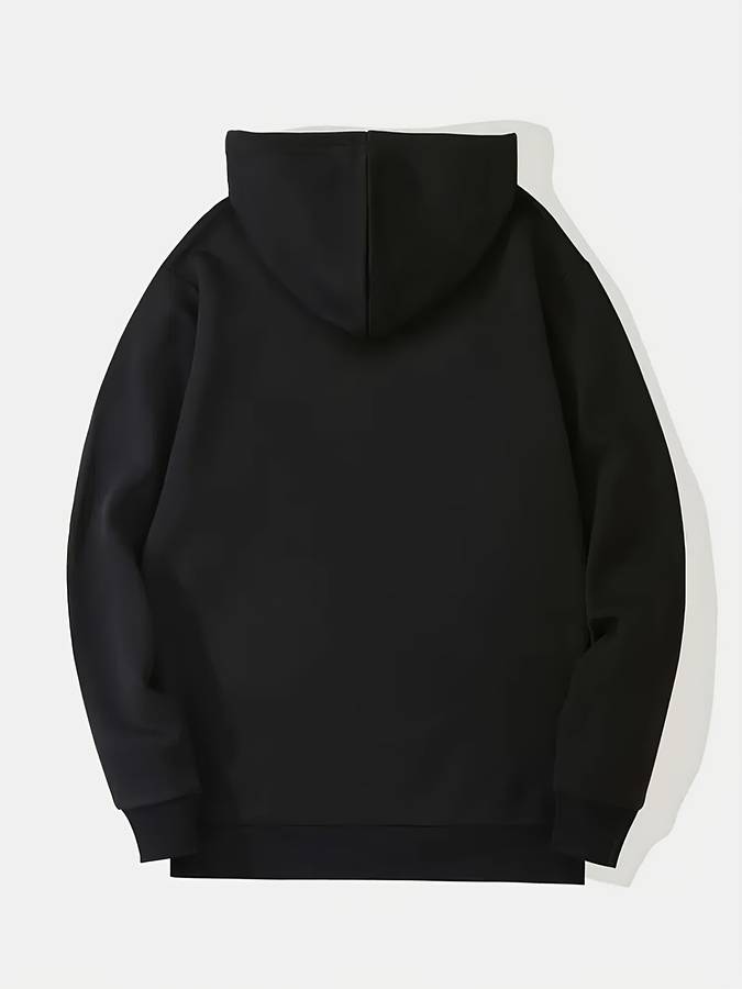 Solid winter hoodie for men