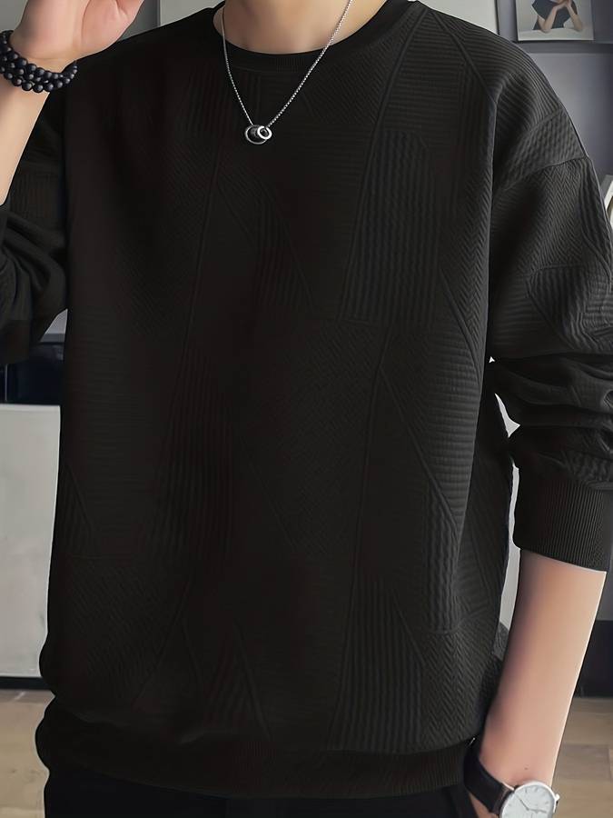 Round neck jumper for men