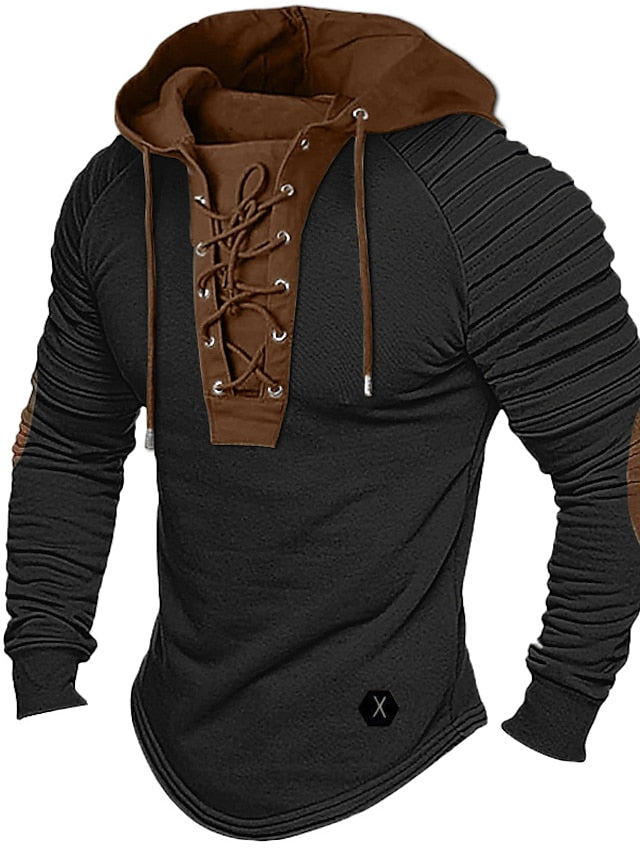 Hoodie with Lace Detail for Men