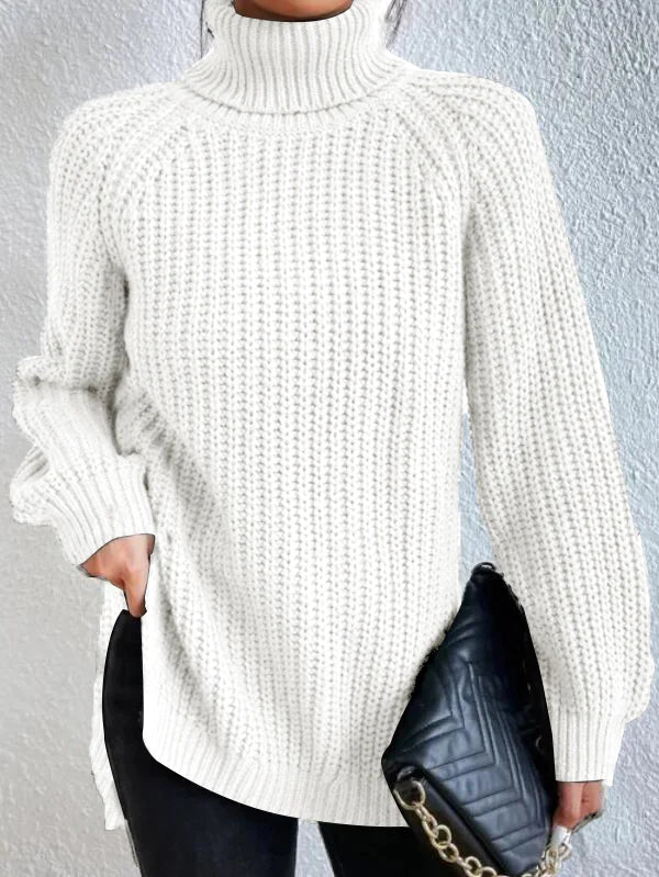 Warm turtleneck jumper for women