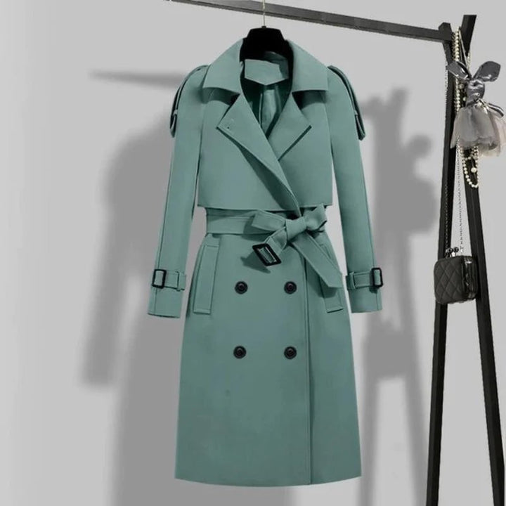 Stylish winter coat with belt for women