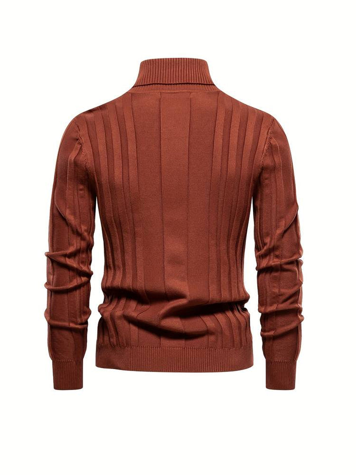 Textured turtleneck for men