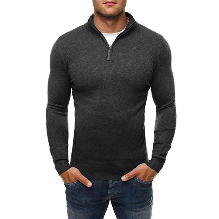 Warm Slim Fit Sweatshirt with Zipper for Men