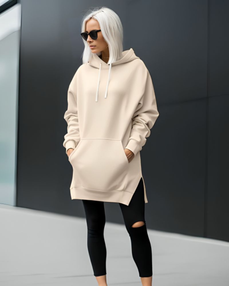 Women's oversized hooded dress