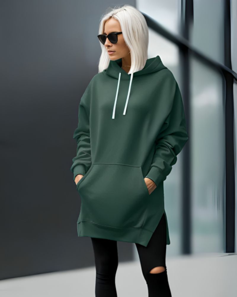 Women's oversized hooded dress