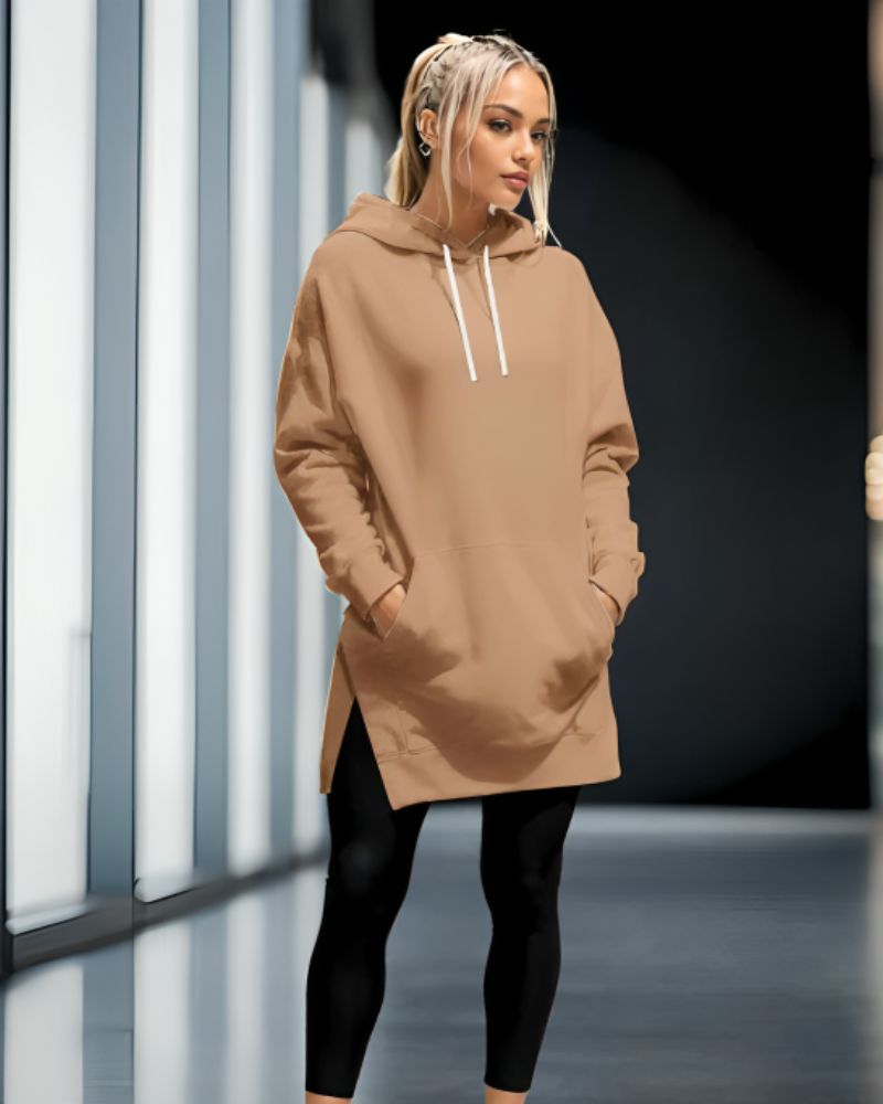 Women's oversized hooded dress