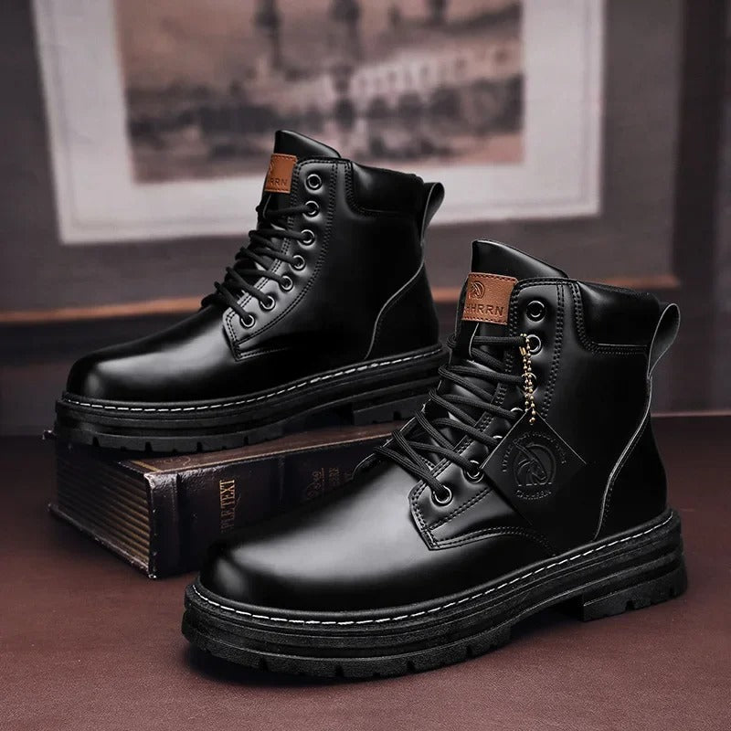 Men's leather boots for winter